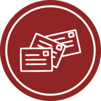 pilha do cartas circular ícone símbolo png