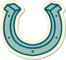 sticker of tattoo in traditional style of a horse shoe png