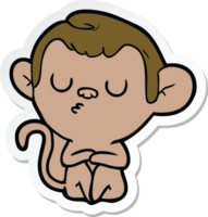 autocollant d'un singe de dessin animé png