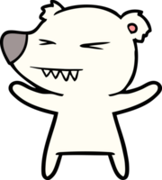 angry polar bear cartoon png