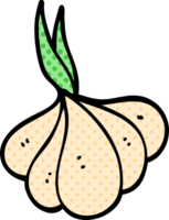 cartoon doodle sprouting garlic png