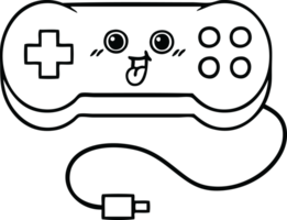 line drawing cartoon of a game controller png