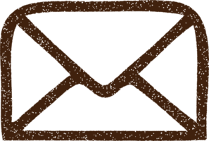 Mail-Symbol Kohlezeichnung png