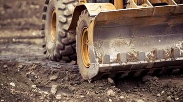 AI generated Heavy duty machinery working on a construction site photo