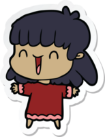 sticker of a cartoon woman png