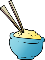 cartoon doodle tasty bowl of rice png