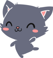 dibujos animados ilustración de linda kawaii gato png