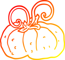 warm gradient line drawing of a cartoon winter squash png