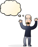 tecknad serie arg pappa med trodde bubbla png