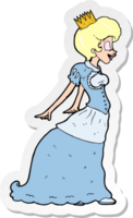 klistermärke av en tecknad prinsessa png
