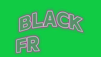 Black Friday 3d Text Animation Motion graphics Green Screen Video, on a Green Background, Chroma key, Black Friday Sale Tag video