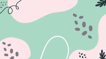 vector hand draw floral background, minimal design, social media banner, poster, banner, template with pastel colors.