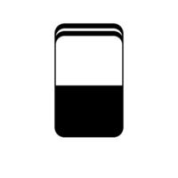 a black and white image of a eraser icon vector