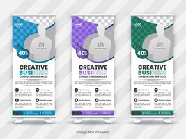 Roll up banner design template. Corporate Roll up background for Presentation. Vector illustration