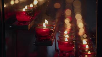 candlelights ardente fiamme raggiante sfondo video