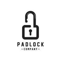 unique and creative padlock logo design. vector