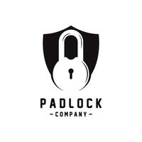 unique and creative padlock logo design. vector