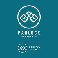 unique and creative padlock logo design. vector