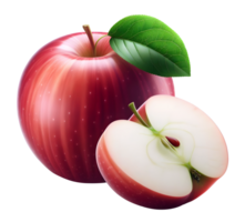 ai generiert Apfel png rot Apfel png frisch Apfel png reif Apfel png rot köstlich Apfel png Scheibe von Apfel png Apfel transparent Hintergrund Apfel ohne Hintergrund