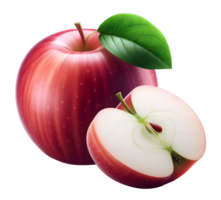 ai généré Pomme png rouge Pomme png Frais Pomme png mûr Pomme png rouge délicieux Pomme png tranche de Pomme png Pomme transparent Contexte Pomme sans pour autant Contexte