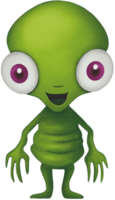 extraterrestre dibujos animados acuarela png