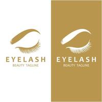 Beautiful and luxurious and modern women's eyelashes and eyebrows logo. Logo for business, beauty salon, makeup, eyelash shop. vector