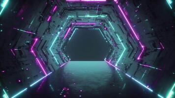 futurista digital túnel fundo video