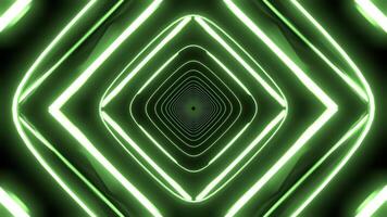 Green and white 3D shapes with neon colors in endless seamless loop for VJ, DJ, music or abstrasct background use. 60fps render video