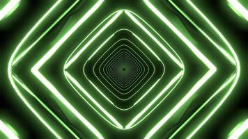 Green and white 3D shapes with neon colors in endless seamless loop for VJ, DJ, music or abstrasct background use. 60fps render video