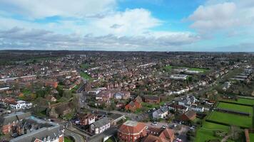 High Angle Footage of Downtown and City Centre of Stevenage City of England United Kingdom. Feb 23rd, 2024 video