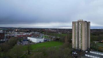 Most Beautiful High Angle Footage of Downtown and City Centre of Stevenage City of England United Kingdom. Feb 23rd, 2024 video