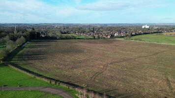 die meisten schön hoch Winkel Aufnahmen von Landschaft von Stevenage Stadt von England vereinigt Königreich. feb 23., 2024 video