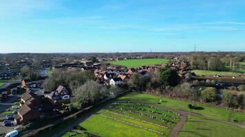 más hermosa alto ángulo imágenes de céntrico y ciudad centrar de Stevenage ciudad de Inglaterra unido Reino. feb 23, 2024 video