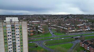 Most Beautiful High Angle Footage of Downtown and City Centre of Stevenage City of England United Kingdom. Feb 23rd, 2024 video