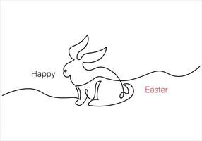 Continuous one line drawing of easter monday out line vector art illustration