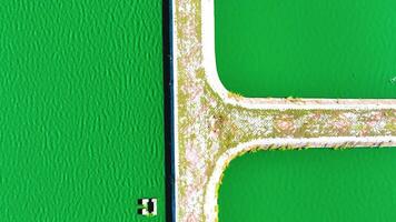 Fish Farming Pond - Aerial View -  Downwards video