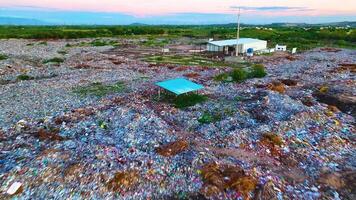 Garbage Dump Along With the Dump yard- Aerial View video