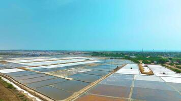 Salt Production Area - Approaching By a Drone video