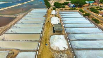 Salt Pile - Aerial View - Forwards video