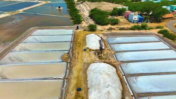 Salt Pile - Aerial View - Backwards video