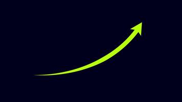 Pfeil steigend transparent Kanal, Geschäft Linie Pfeil, Geschäft Wachstum und Erfolg Pfeil Infografiken, Animation von ein Geschäft Infografiken mit steigend Pfeil video