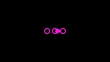 Kreis Wird geladen Symbol Schleife aus Animation mit dunkel Hintergrund. Kreise Wird geladen Symbol auf ein schwarz Hintergrund, loopable Animation video