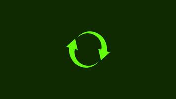 círculo seta refrescar ícone rotação animação movimento gráfico Projeto video