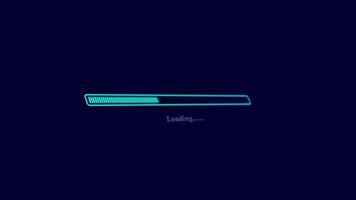abstract loading bar animation background 4k, Loading bar animation. Futuristic progress loading bar 0-100 percent on black background. video