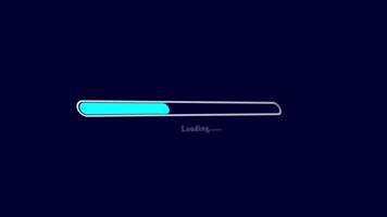 Loading Progress Bar Moving , Simple Loading bar screen progress animation, Installation loading bar animation isolated on a black background, Loading Progress Bar Animation video