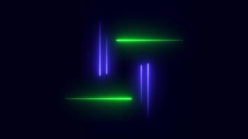 glowing neon design neon lines movement animated background, Abstract neon lines loop animation video