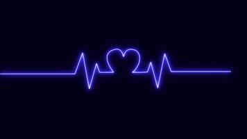 heartbeat frequency on heart line monitor recording pulse, Heart pulse monitor with signal. Heartbeat line. Flat line EKG, Pulse trace. EKG and Cardio symbol. Healthy and Medical concept video