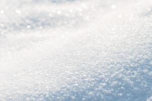 Snowy field on a sunny day. Snow. Winter photo