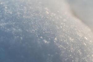 hermosa nieve textura macro. Nevado campo. congelación foto