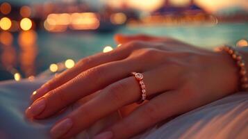 AI generated Persons Hand With Ring Close-up photo